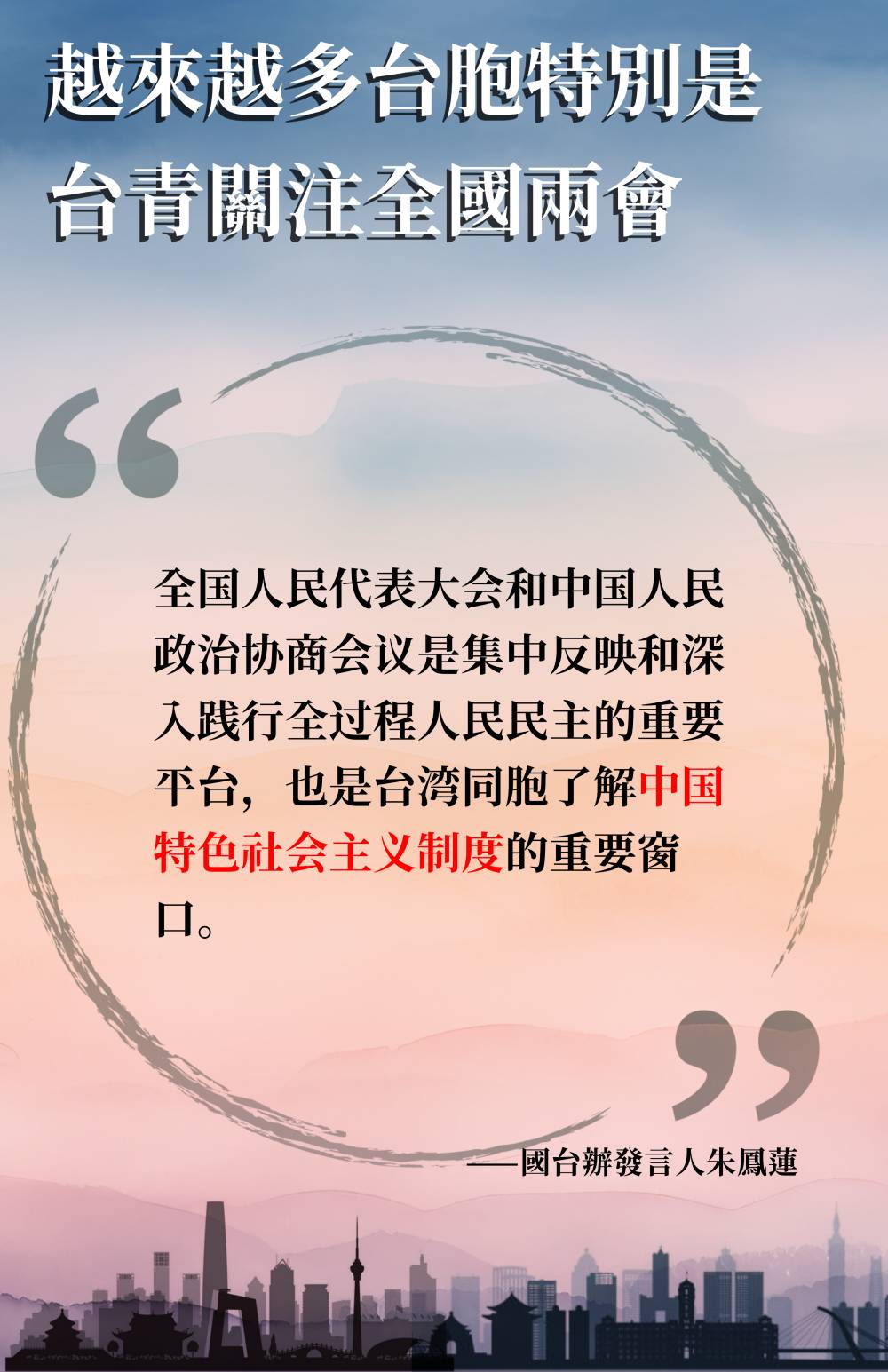 海報丨越來越多台胞特別是台青關注全國兩會 國台辦回應