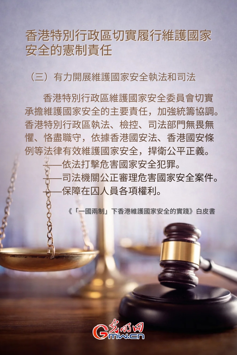 海報丨香港特別行政區切實履行維護國家安全的憲制責任：白皮書
